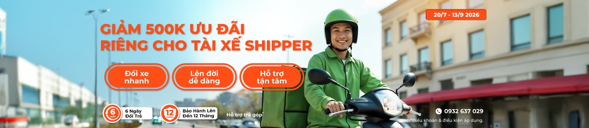 desktop banner 1 GIẢM 500K ƯU ĐÃI RIÊNG CHO TÀI XẾ SHIPPER