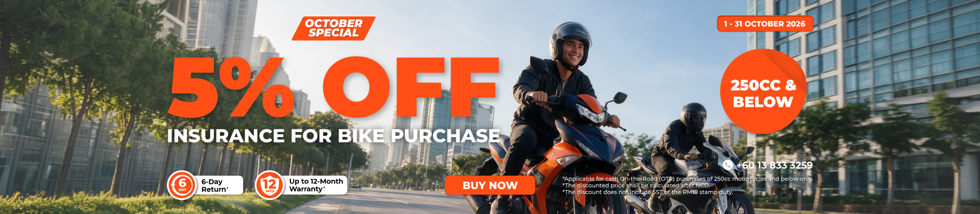 desktop banner 1 5% OFF FOR 250CC